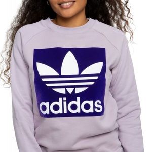 Adidas Felt Trefoil Logo Crewneck Sweatshirt